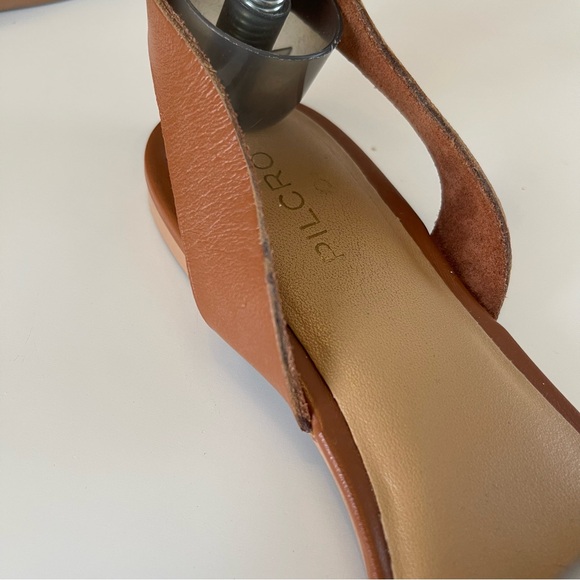 Pilcro Anthropologie Woven Leather Huarache Sandals - Tan & Ivory - Size 7M - Picture 10 of 10